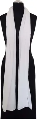 Produktbild von Chiffon Schal Stola Weiß 70x200 ,Tesettür Sal,Hijab,Abendkleid,Halstuch