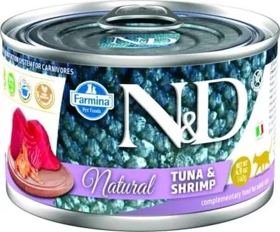 Immagine prodotto di FARMINA ND CAT NATURAL Gamberetti di tonno 140 g