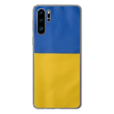 Produktbild von MuchoWow® Handyhülle Schutzhülle Hülle für Huawei P30 Pro Nahaufnahme der Flagge der Ukraine Silikon Softcase Handy Hülle - Schutzdeckel