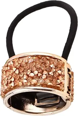 Image de Chouchou avec manchette en cristal noble en or rose