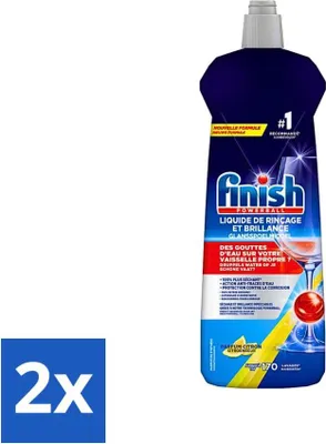Produktbild von Finish - Geschirrspülmittel - Klarspüler Zitrone - Glanz & Trocknungsergebnis - 170 Spülungen - Vorteilspack - 2 Stücke