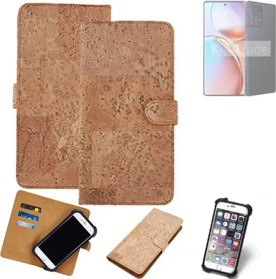 Produktbild von K-S-Trade Hülle kompatibel mit Motorola Edge+ 2023  Kork Handyhülle Cover  Schutzhülle TPU Case Bumper in Hellbraun, (1x)