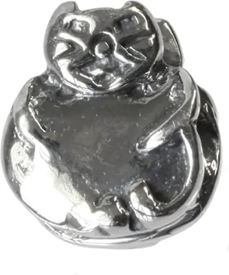 Produktbild von CarloBiagi Charm Bead Katzelustig 925 Echt Silber Schmuck Element D2BBS240