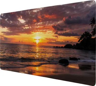Produktbild von Sonnenuntergang am Meer Schreibtischunterlage 89x40cm XXL Mauspad