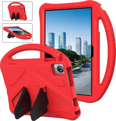 Immagine prodotto di Custodia per bambini per Oscal Pad 60 /Blackview Tab 8 WiFi/Tab 8/Tab 70 WiFi/Tab 7 10.1", custodia antiurto leggera in EVA con supporto pieghevole e maniglia rossa
