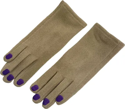Produktbild von Warme Damenhandschuhe für den Winter, Touchscreen-Handschuhe mit farbigen Nägeln, winddichte Thermohandschuhe für Besorgungen, Radfahren und Autofahren