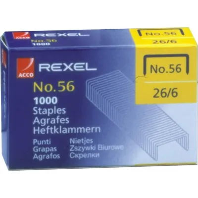 Zdjęcie produktu dla Rexel RX06131, 26/6, 1000 zszywek, 20 stron(y), 26/6, Stal