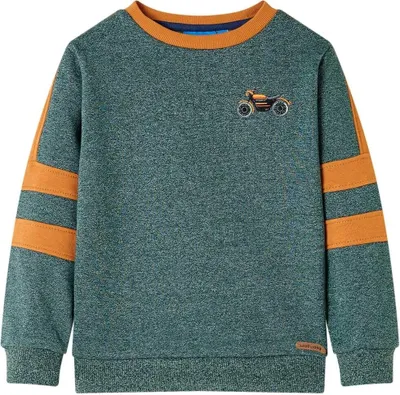 Produktbild von Kinder-Sweatshirt Dunkelgrün Melange 92