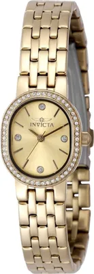 Zdjęcie produktu dla Invicta Angel 48135 Zegarek Damski - Mechanizm Kwarcowy - Stal Nierdzewna z Złotą Tarcza - 20 mm