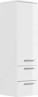 Produktbild von Badezimmer Hochschrank 120 cm Weiß Hochglanz