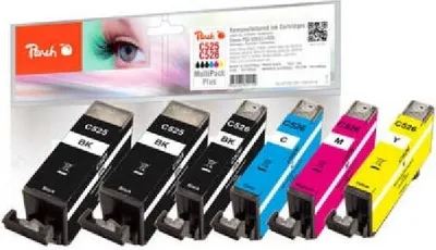 Image de Peach PI100-249 cartouche d'encre 6 pc(s) Compatible Noir, Cyan, Magenta, Photo noir, Jaune