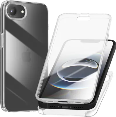 Zdjęcie produktu dla Avizar, etui na cały telefon iPhone 16e z funkcją dotykową i podniesioną krawędzią aparatu, przezroczyste