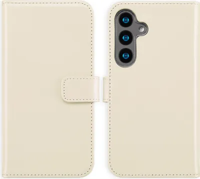 Produktbild von Selencia Echtleder Klapphülle Samsung Galaxy S24 - Greige
