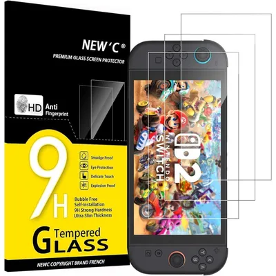 Produktbild von Displayschutzfolie für Nintendo Switch 2, 3 Stück, 9H Härte, 0.33mm Ultra-klar, Transparent