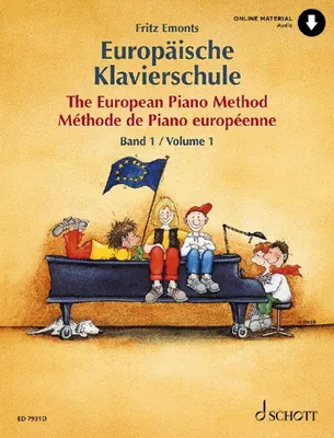 Produktbild von Europäische Klavierschule Band 1 (+Online Audio)für Klavier (dt/en/fr)