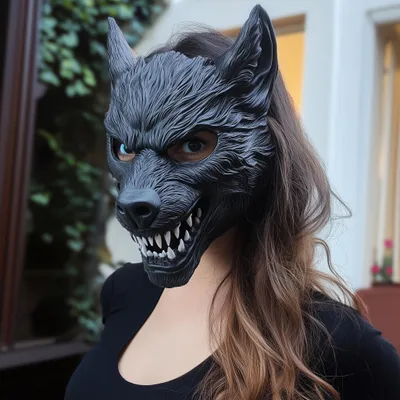 Werwolf-Horrormaske – Decords 3D-Kostümartikel, Produktansicht 1