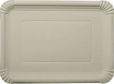Produktbild von 250 tradingbay24 Teller, Pappe [ff] eckig 21 cm x 29 cm weiss extra stark tbU95381 Einewgteller Pappteller stabil