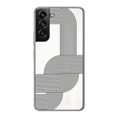Produktbild von MuchoWow® Handyhülle Schutzhülle Hülle für Samsung Galaxy S22 Kunst - Schwarz - Weiß - Linie Silikon Softcase Handy Hülle - Mobiltelefonhülle