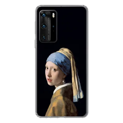 Produktbild von MuchoWow® Handyhülle Schutzhülle Hülle für Huawei P40 Pro Mädchen mit Perlenohrring - Vermeer - Kunst Silikon Softcase Handy Hülle - Schutz