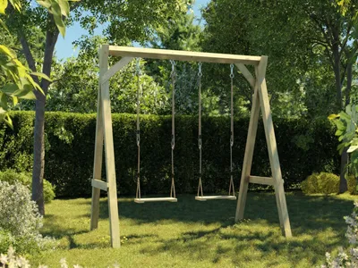 Produktbild von Doppelschaukel KDI inkl. 2 Schaukelsitze Holz