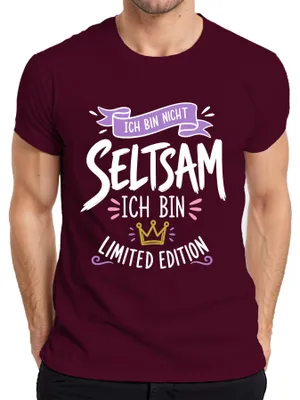 Obrázek produktu pro Jsem tričko s potiskem "Limited Edition Statement Sarkasmus", barva: vínová, velikost: XL