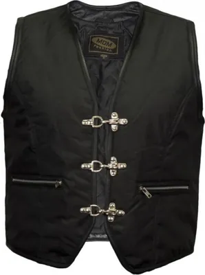 Produktbild von Herren Textil Bikerweste Kutte Rockerweste Clubweste Chopper Weste Textilweste(M)