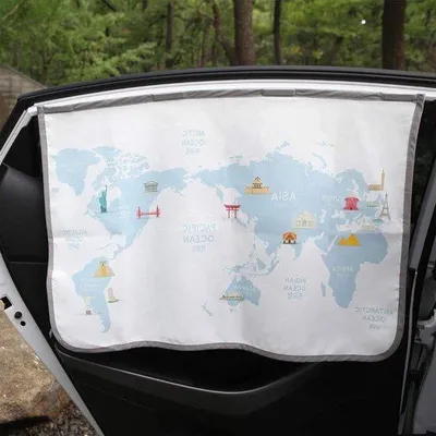Immagine prodotto di Tenda parasole per finestrini laterali dell'auto - A magneti, per neonati e bambini - Parasole, protezione - Parasole Be-Travel per auto e bambini