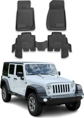 Productafbeelding van OMAC rubberen vloermat, TPE-materiaal, voor JEEP WRANGLER III (JK)