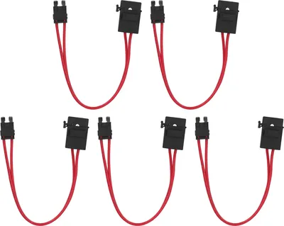 Produktbild von 5Pcs Auto Sicherungshalter Connector Mini Heavy Duty Wire Extension für Fahrzeug ATM 20A 16AWG mit 5 Sicherungen (ACT M 19.1mm )
