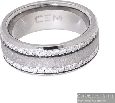 Produktbild von Titan Fingerring für Damen und Herren, Größe 52, ca. 2,2mm Ringstärke