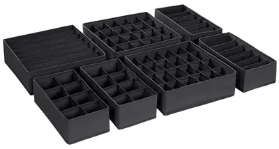 Image de Omgoods - Coffret de 7 boîtes de rangement pour vêtements et accessoires, organisateur pour tiroirs et armoires