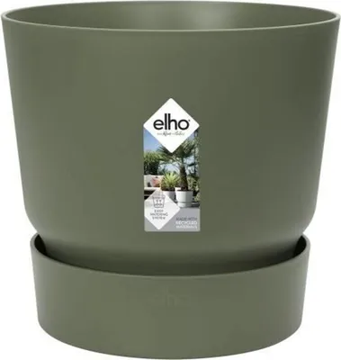 Produktbild von Pflanztopf Elho Greenville Kunststoff Ø 40 cm H 36 cm laubgrün inkl. Erdbewässerungsystem und Untersetzer