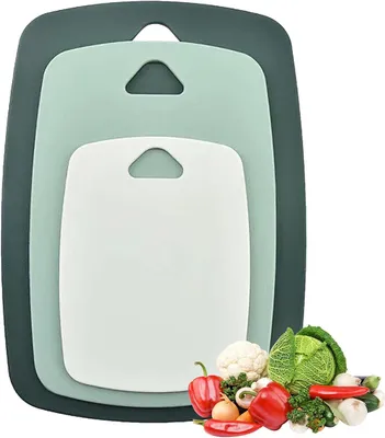 Produktbild von Schneidebretter Set, 3 Größen, Kunststoff, BPA-frei, spülmaschinenfest, rutschfest, für Küche