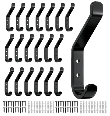 Immagine prodotto di 20 ganci appendiabiti in alluminio, capacità massima di 10 kg