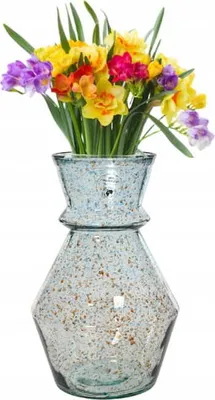 Immagine prodotto di Vaso in vetro 25x16cm Trasparente con puntini
