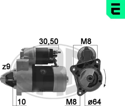 Produktbild von ERA 220166A Starter Anlasser 1kW für FIAT PUNTO (176) 12V