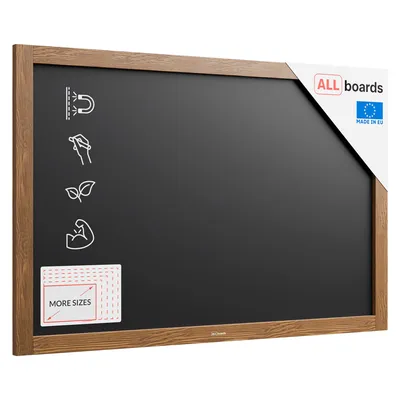 Immagine prodotto di Lavagna MAGNETICA nera da gesso in cornice di legno 90x60 cm