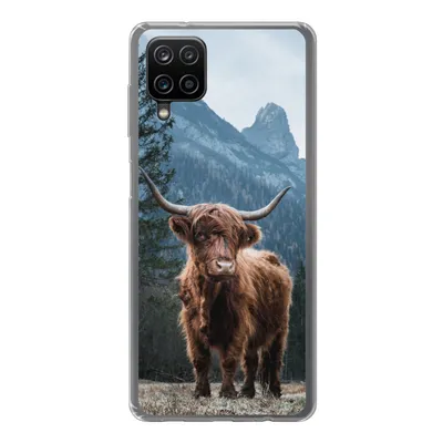 Produktbild von MuchoWow® Handyhülle Schutzhülle Hülle für Samsung Galaxy A12 Schottische Highlander - Tiere - Landschaft Silikon Softcase Handy Hülle - Bild