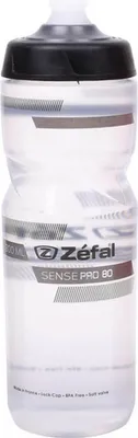 Produktbild von Zéfal Trinkflasche 'Sense Pro 80', 800 ml / 27 oz, Höhe 229 mm, transparent/grau/schwarz