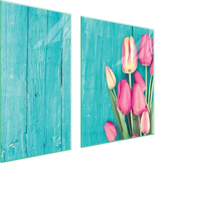 Produktbild von Glasschutzplatte Für Herd 90X52 Tulpen