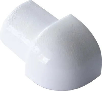 Produktbild von Dalsys Außeneck für Fliesenschiene Aluminium (eloxiert) Viertelkreisprofil 10mm, Weiß Fliesenprofil