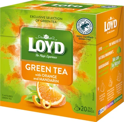 Obrázek produktu pro LOYD Zelená & s pomerančem & mandarinkou 20 torebek