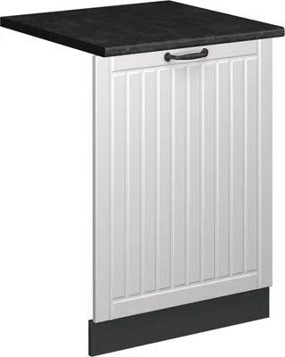 Image de Façade de lave-vaisselle Vicco Fame-Line Blanc campagne 60cm , PT Anthracite, Model 55243