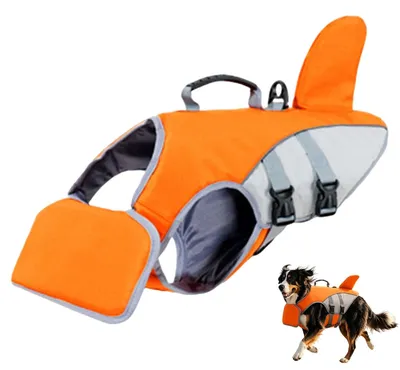 Produktbild von Schwimmweste für Hunde, Größe M – Verstellbar und wasserdicht, orange