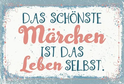 Produktbild von vianmo Holzschild 12x18 cm Das schönste Märchen Leben selbst