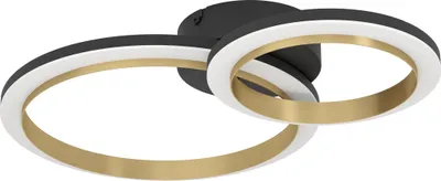 Produktbild von CALLIERA Wand-/Deckenleuchte Lampe Beleuchtung - L42 x B30 x H8 cm - schwarz, messing - 12W inkl. - IP20