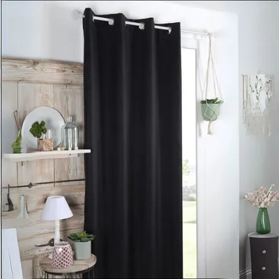 Zdjęcie produktu dla STOF | Zasłony - COPENHAGUE - 140x260 cm - Czarny - Półprzezroczysty - Elegancki design