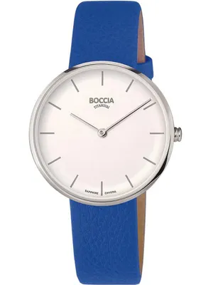 Produktbild von Boccia Damen-Uhr 3327-06 Titan mit veganem blauen Lederband