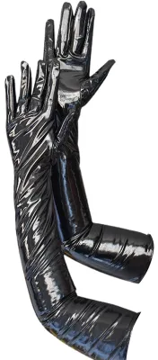 Produktbild von 1 Paar Clubhandschuhe aus weichem , lange, fingerlange Handschuhe im Punk-Stil, dekorative handschuhe für Damen, ideal für Partys