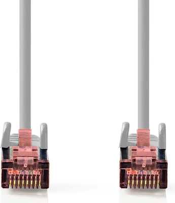Produktbild von Nedis CAT6-Netzwerkkabel - RJ45 Stecker - RJ45 Stecker - S/FTP - 0.50 m - Innen - Rund - LSZH - Grau - Box